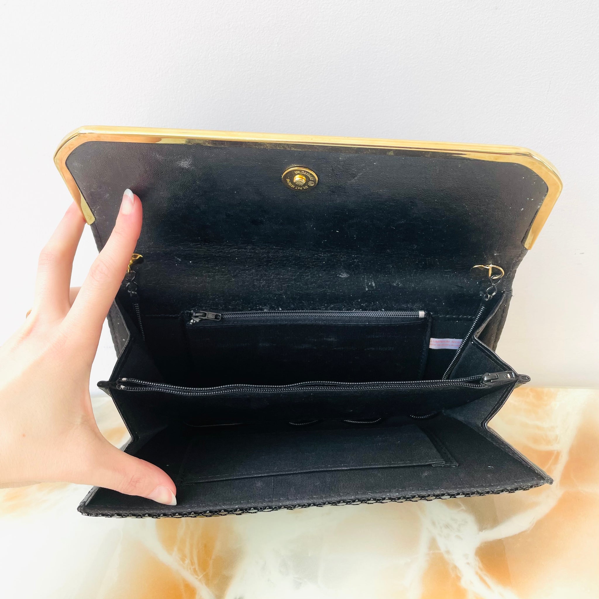 Vintage Black Glo-Mesh Purse