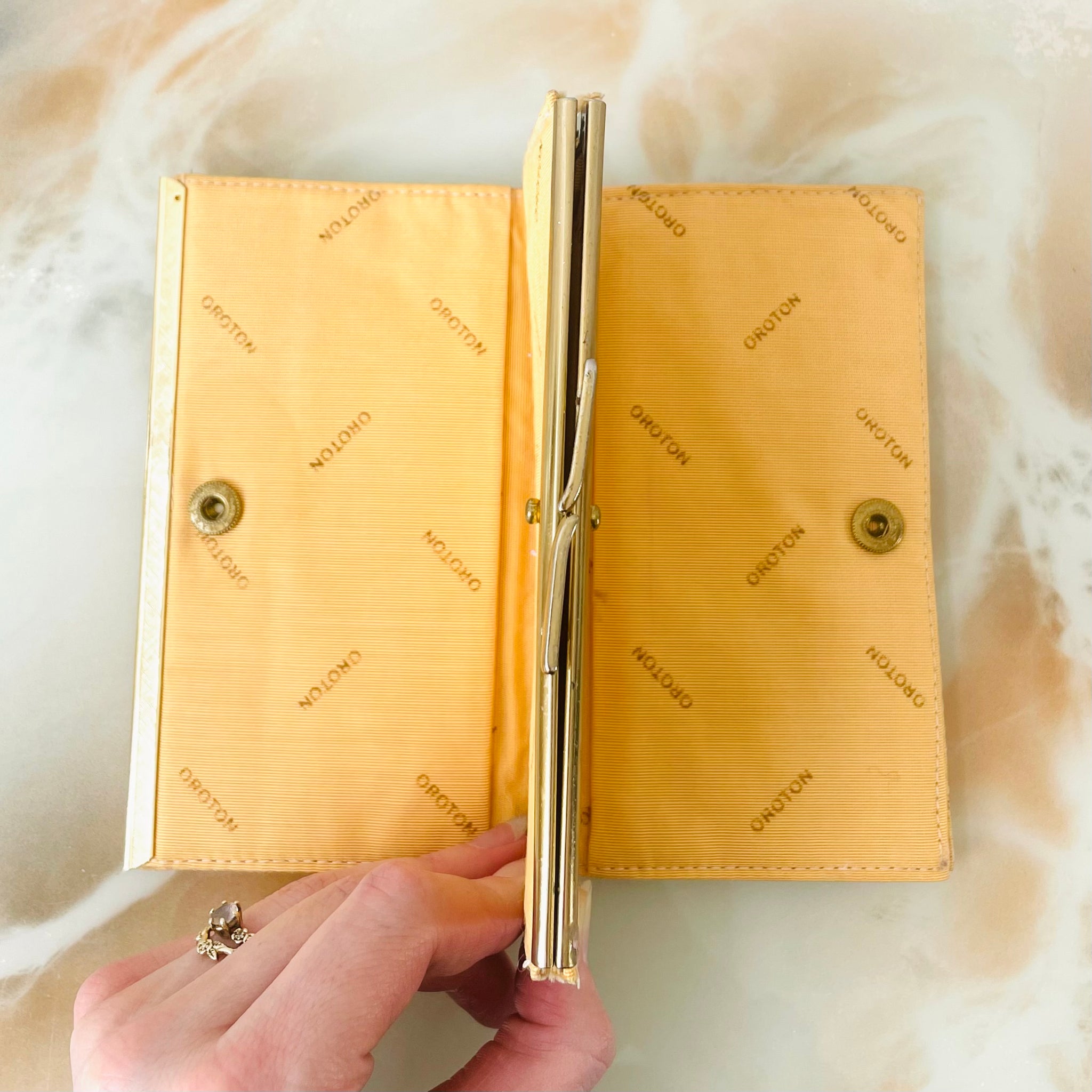 80s Oroton Gold Mesh Wallet