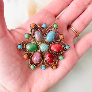 Vintage Colourful Star Brooch