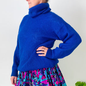 Mohair Blend Turtleneck Knit (M)