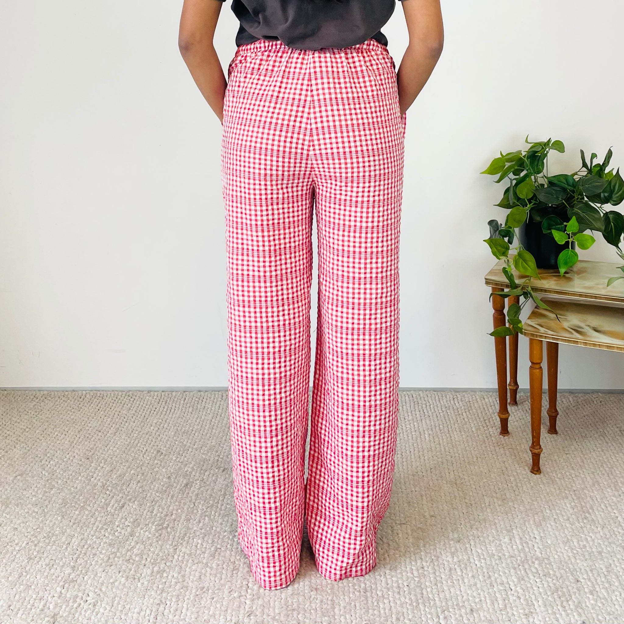 Red Gingham Pants (M)
