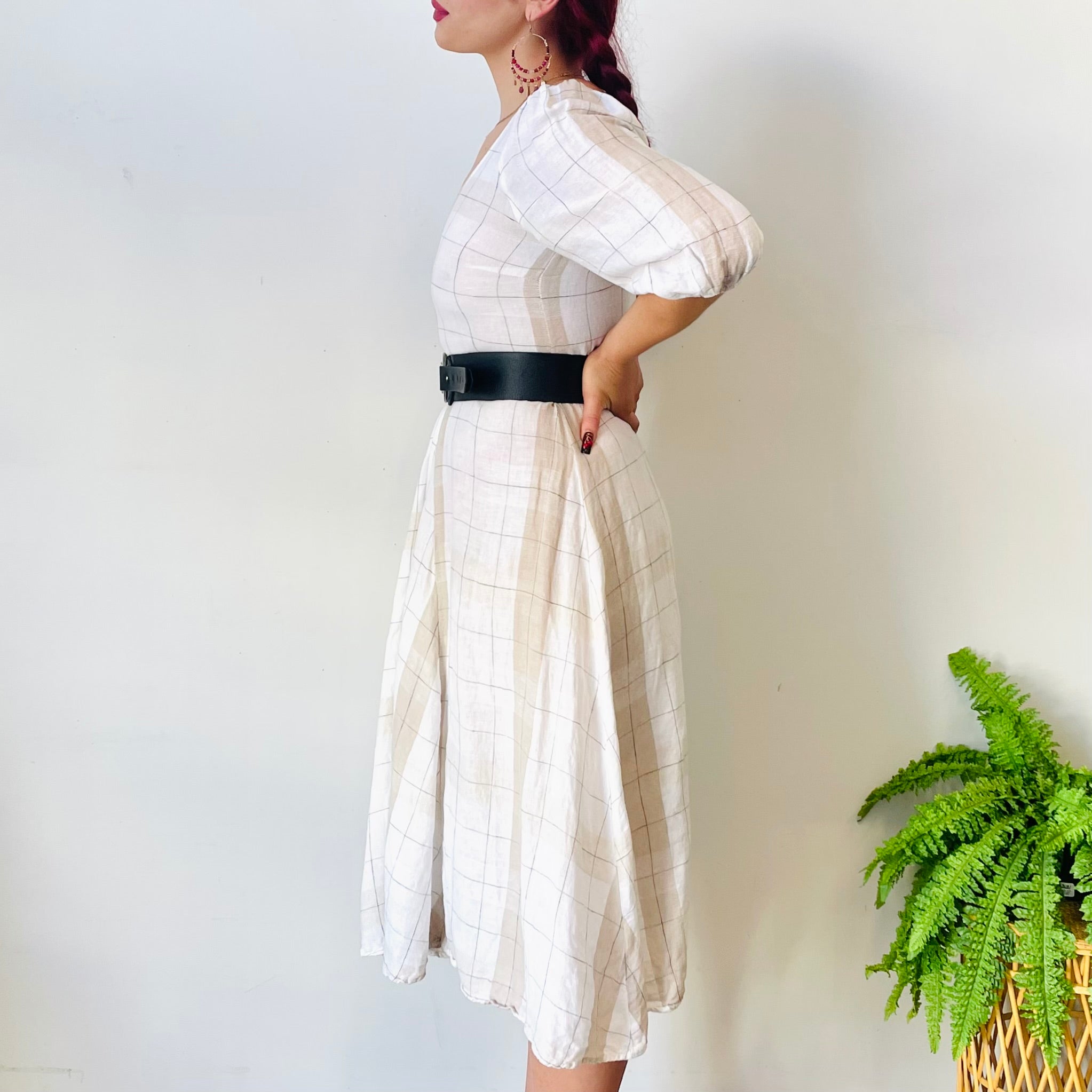 St. Agni Linen Blend Midi Dress (XS-M)