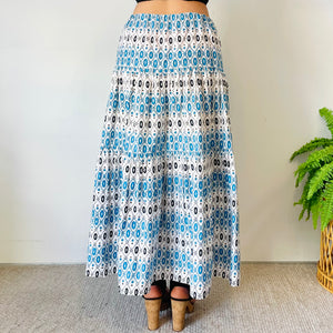 Boho Tierred Maxi Skirt (L)