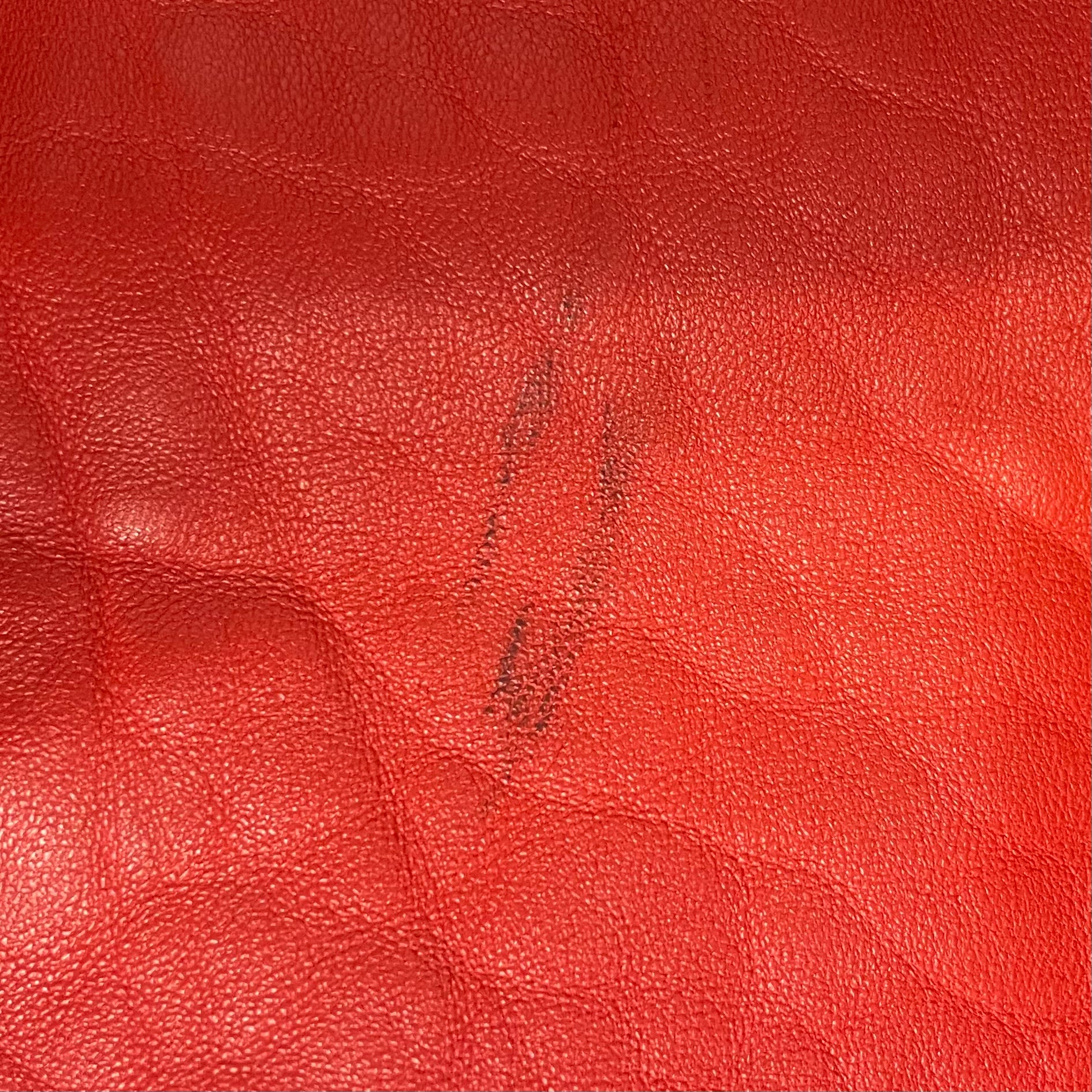 Vintage Red Leather Jacket (L)