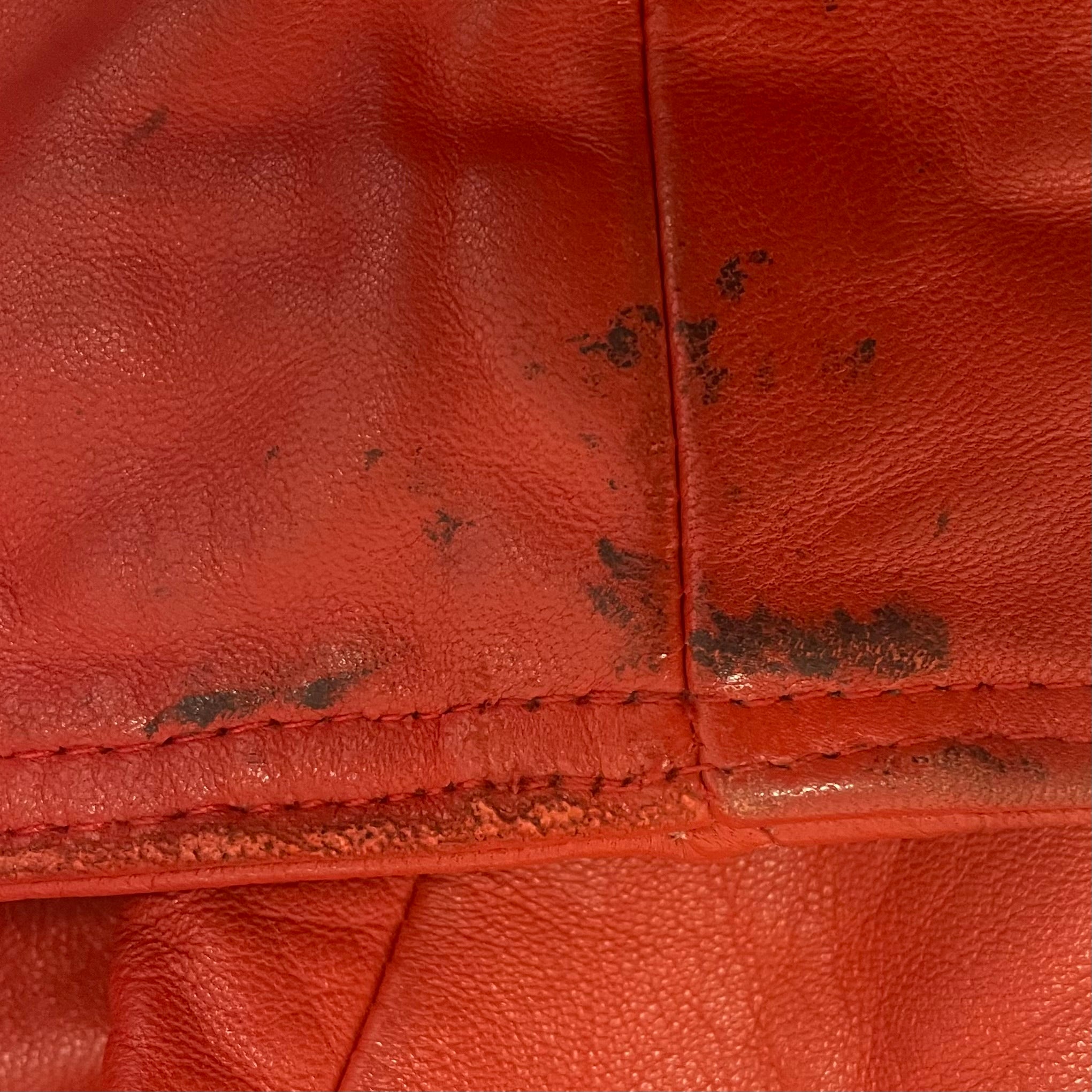 Vintage Red Leather Jacket (L)