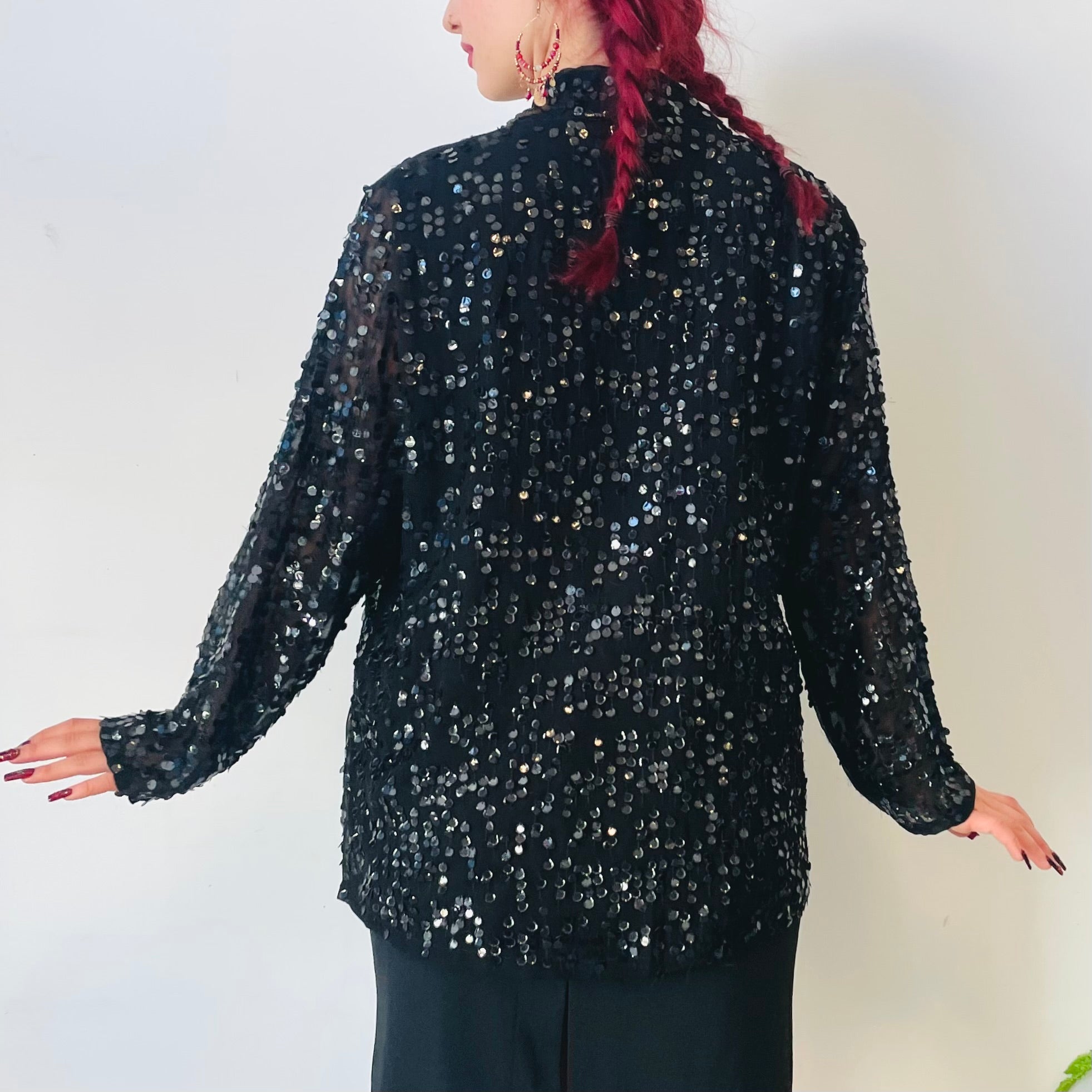 Sequin Chiffon Jacket (L-XL)
