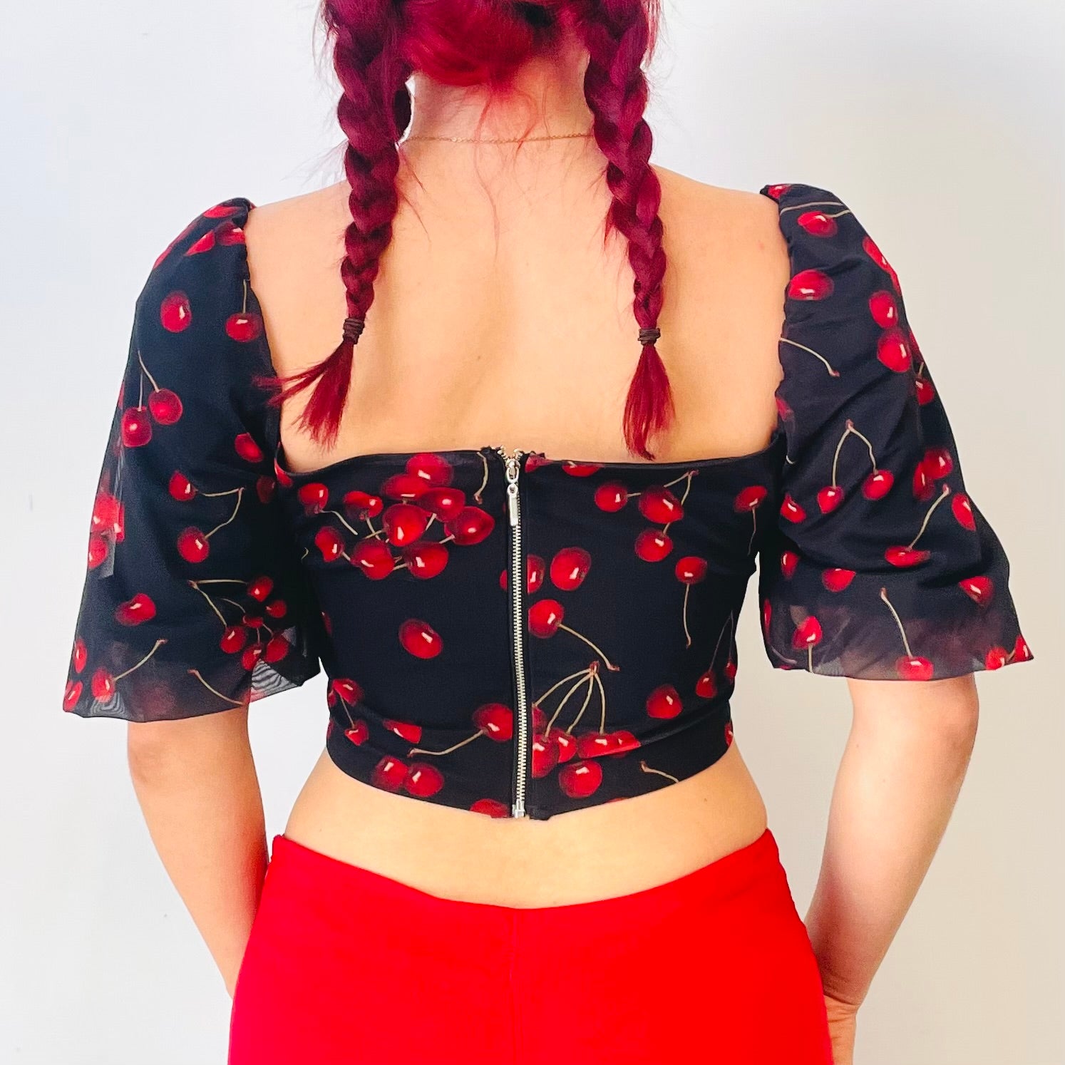 Cherry Corset Top (M-L)