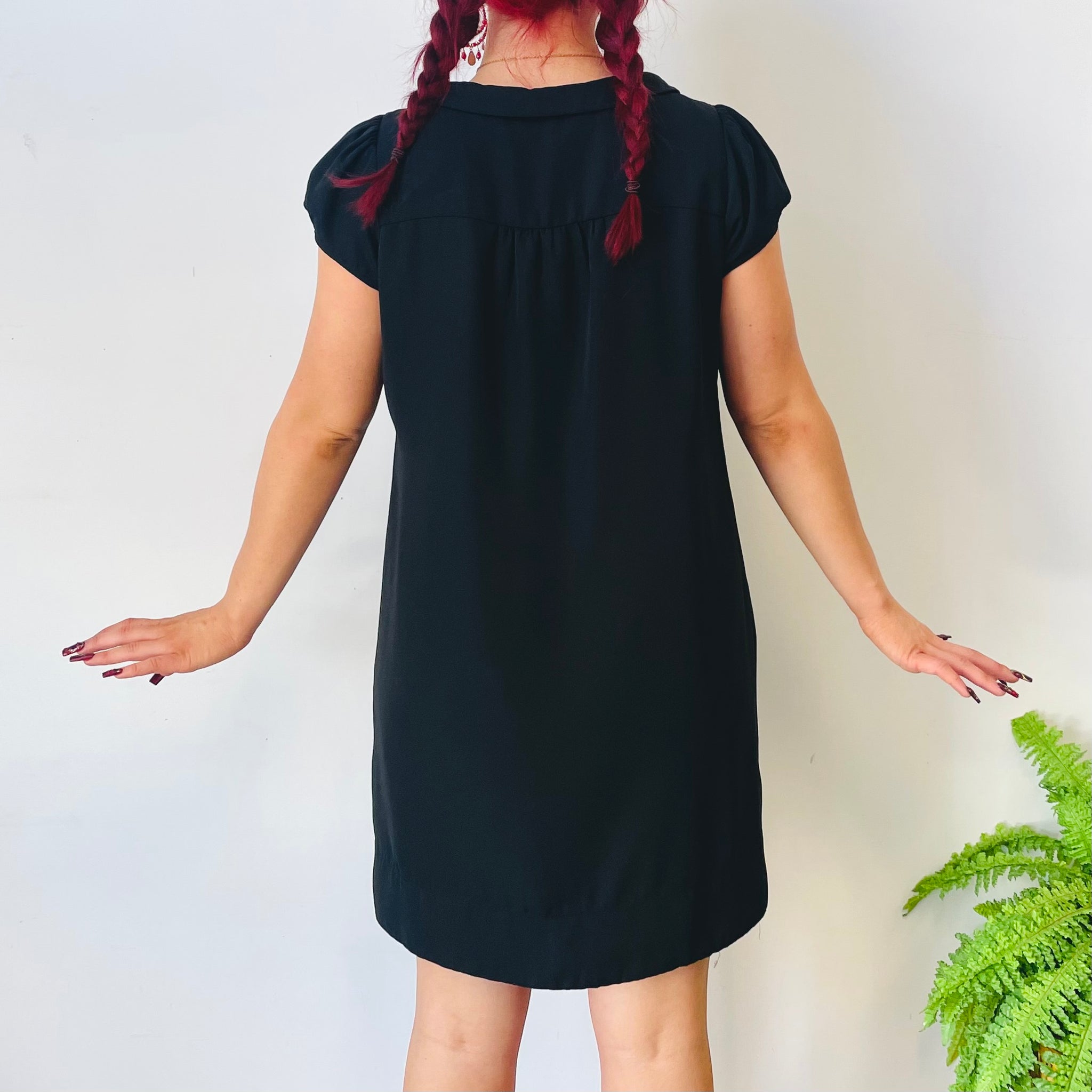 Collared Babydoll Mini Dress (M)