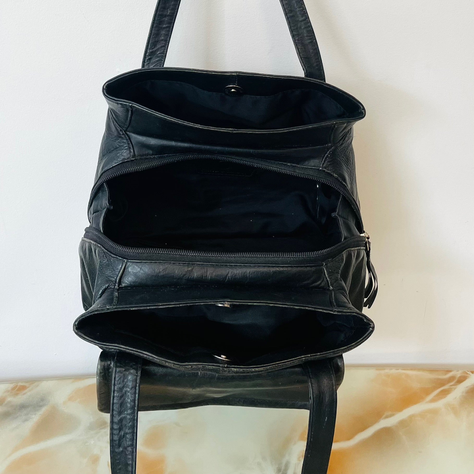 Black Leather Handbag