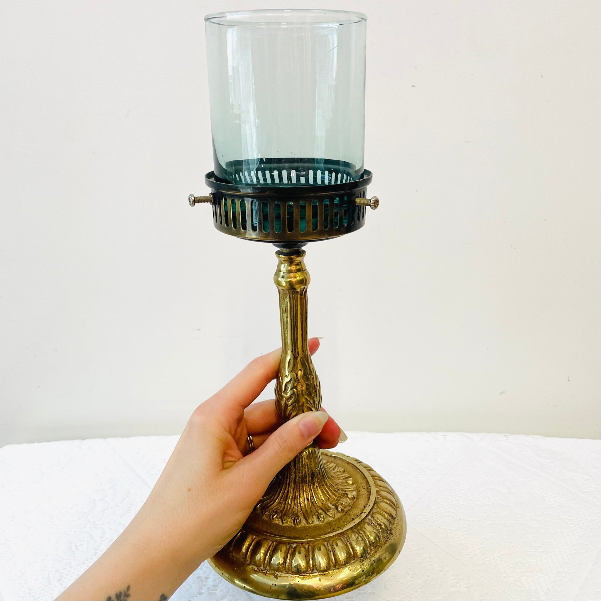Ornate Brass Candle Holder