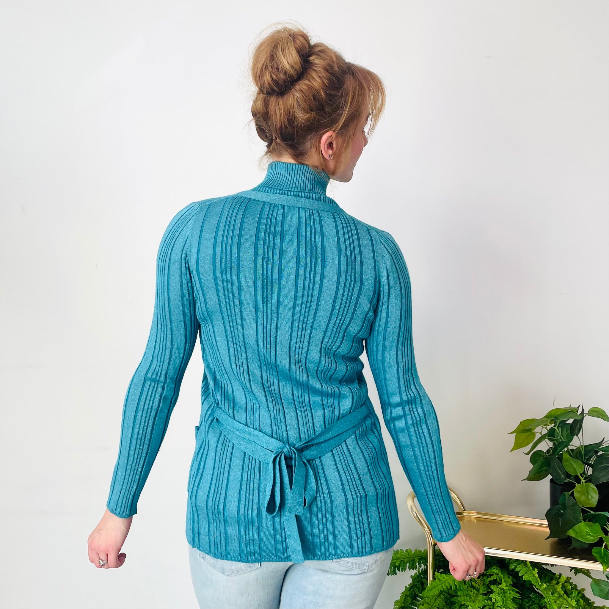 Sparkly Turtleneck and Cardigan Set (S)