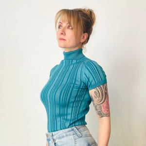Sparkly Turtleneck and Cardigan Set (S)