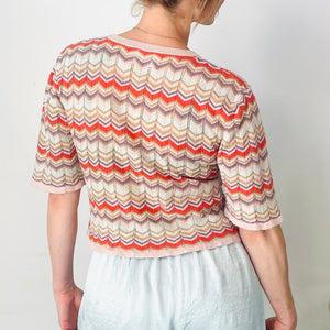 Sparkly Chevron Knit Top (M)