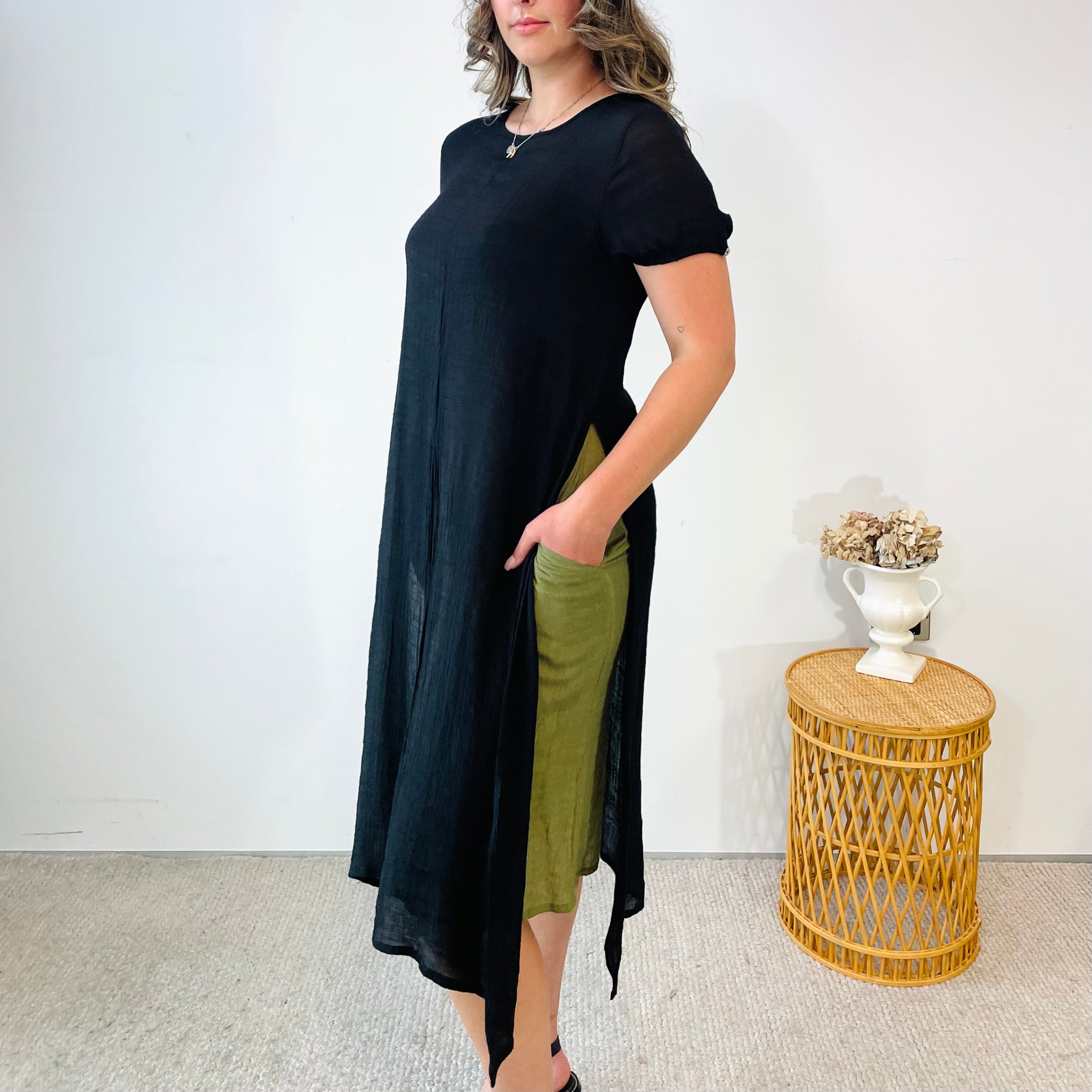 Layered Midi Dress (M)