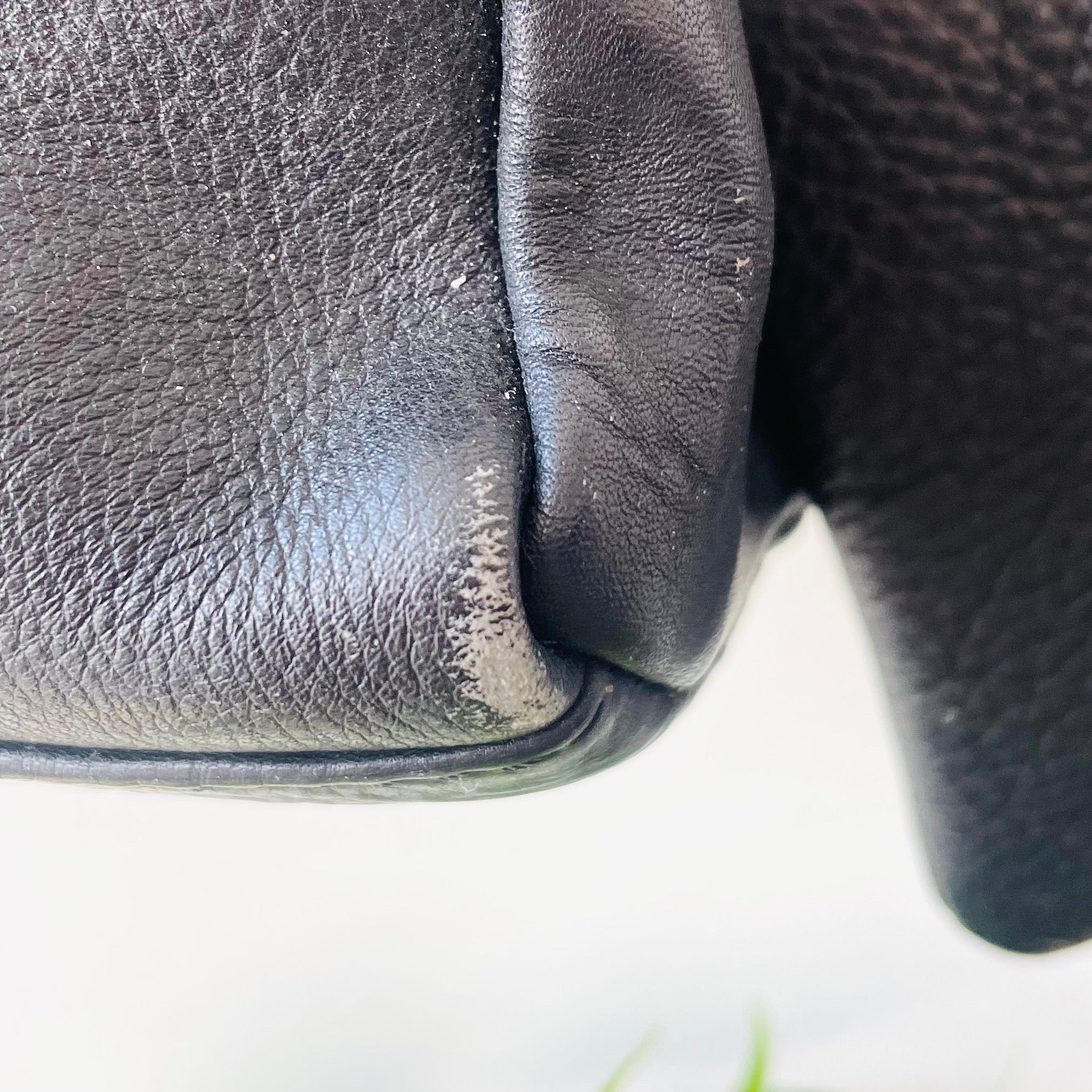 Vintage Leather Handbag with Attached Coin Purse