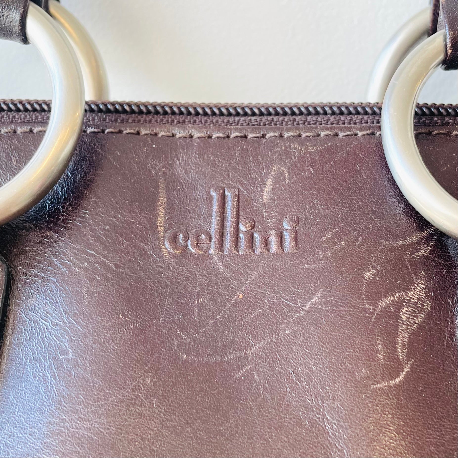 Vintage Chocolate Brown Leather Handbag