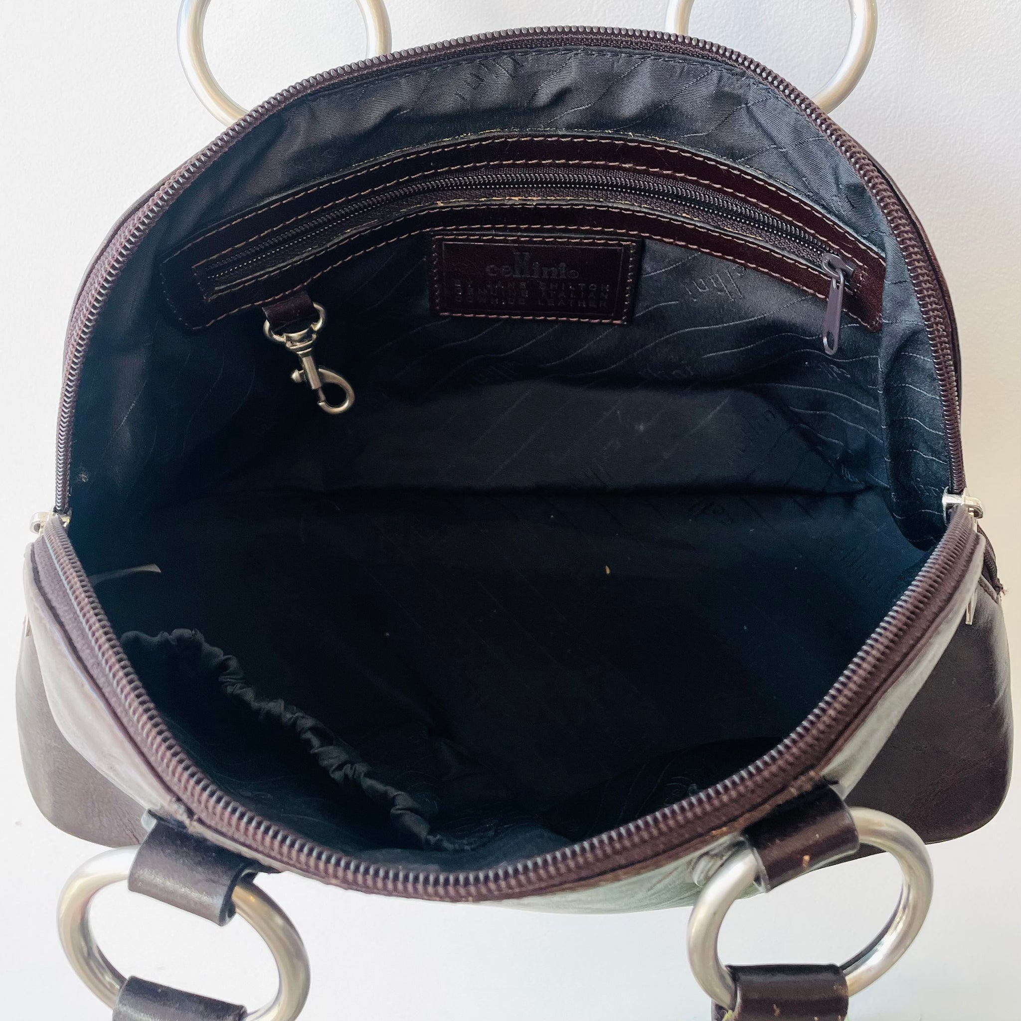 Vintage Chocolate Brown Leather Handbag