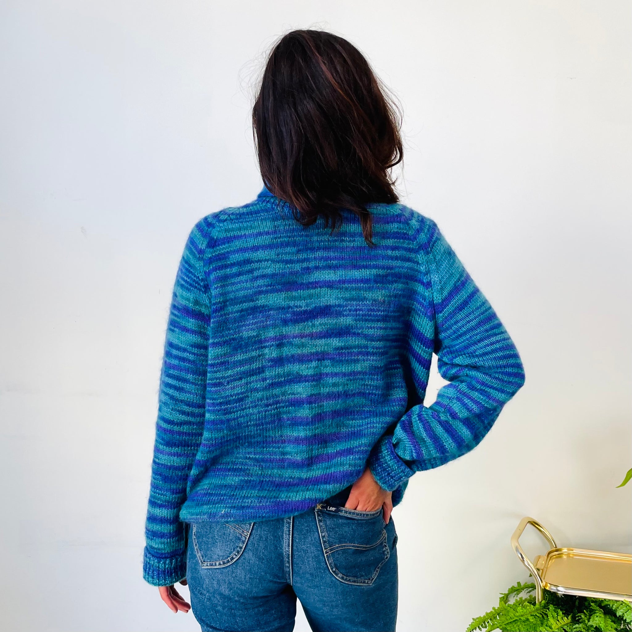 Variegated Mohair Blend Knit (M)