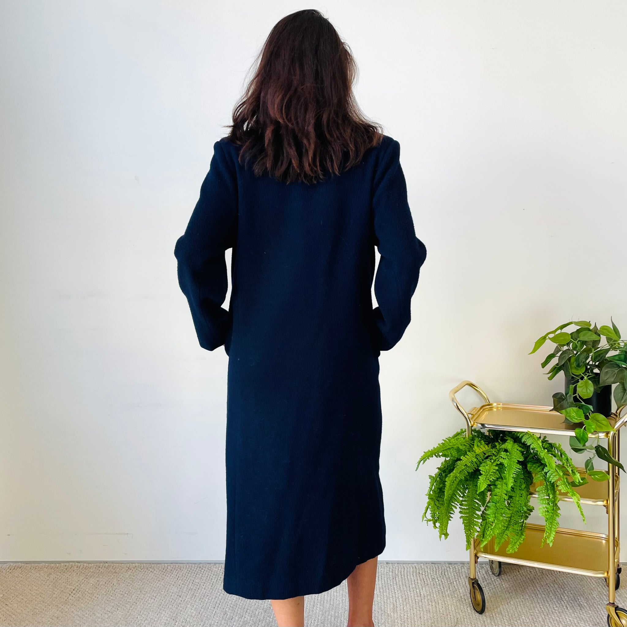 Vintage Long Wool Coat (M)