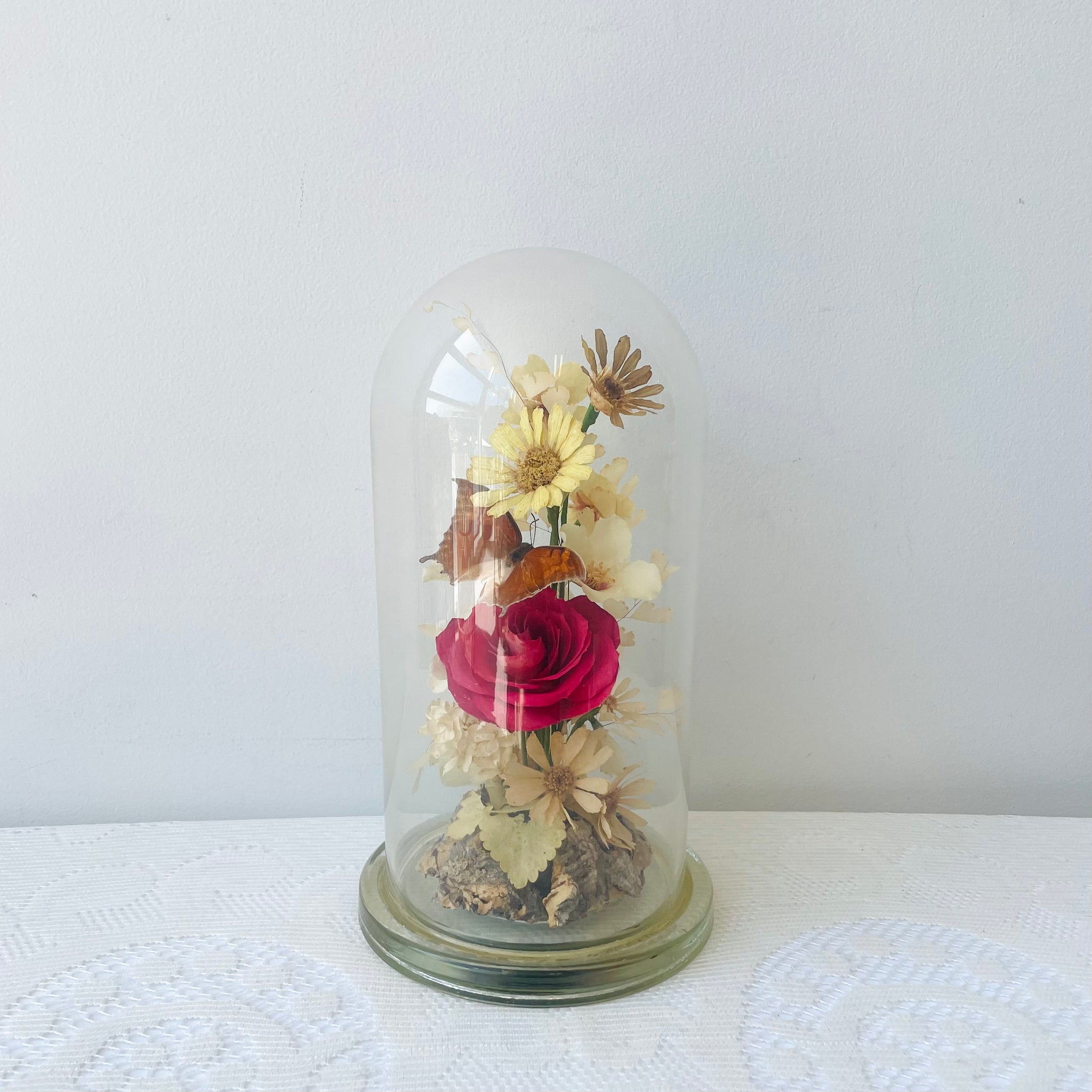 Vintage Preserved Flower Dome