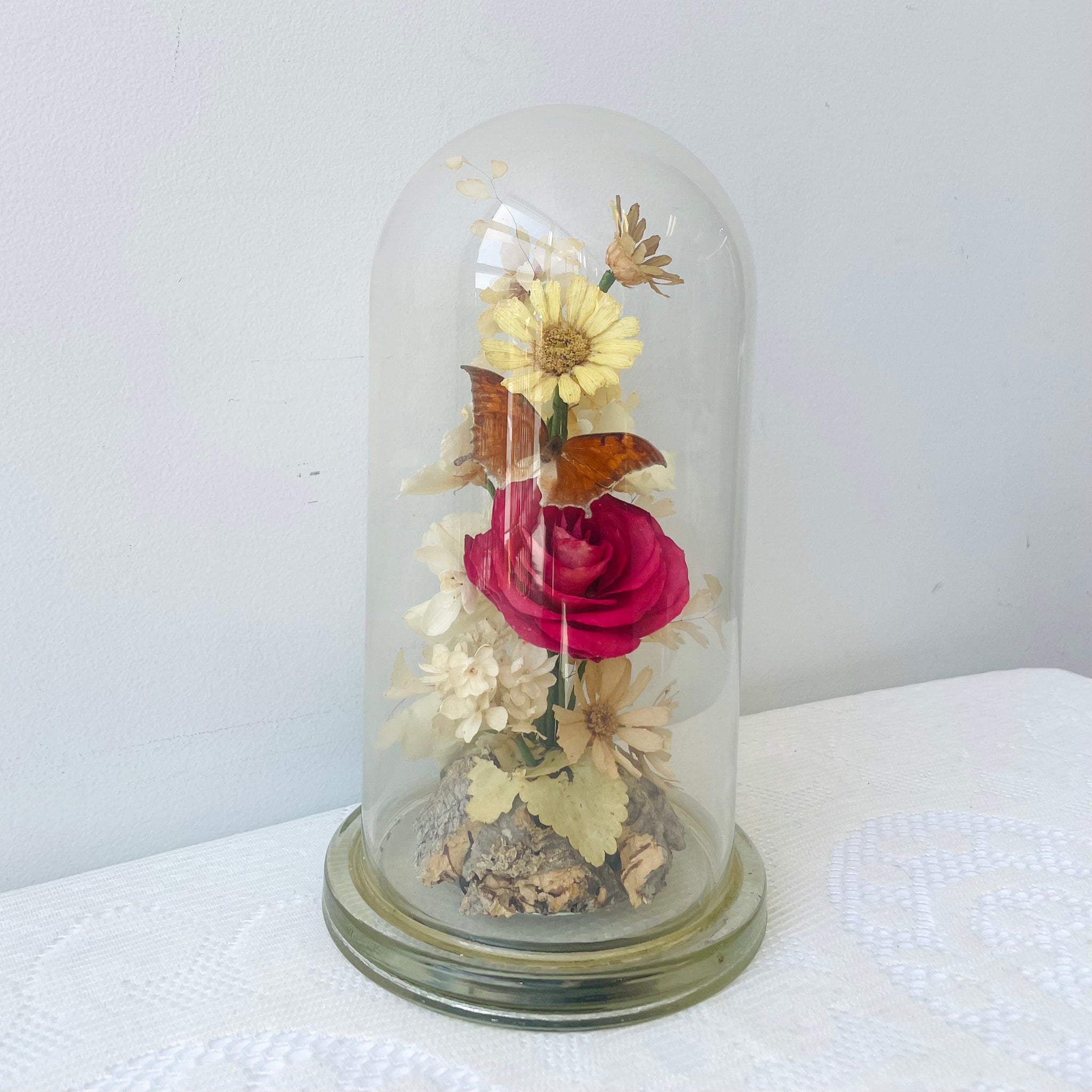 Vintage Preserved Flower Dome