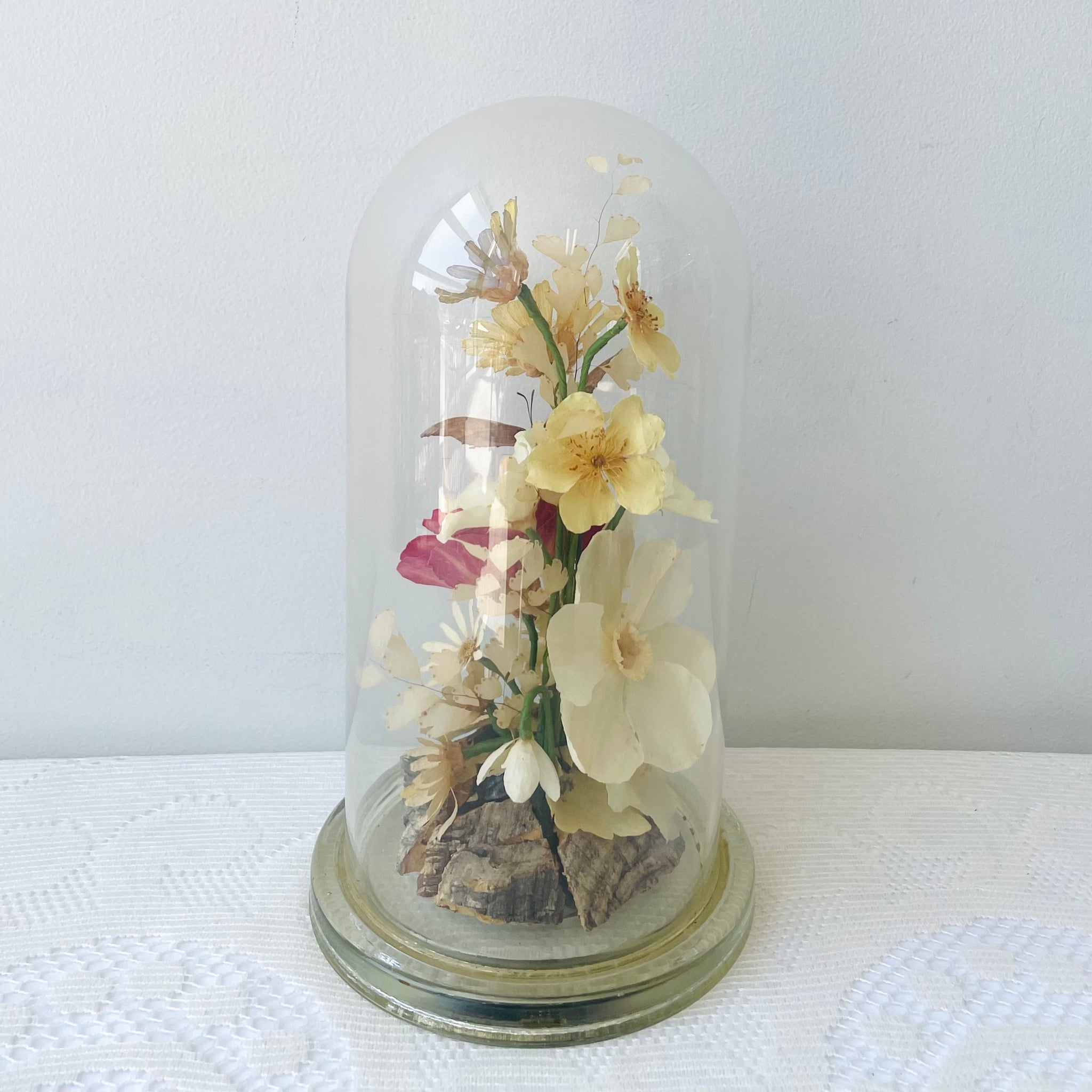 Vintage Preserved Flower Dome