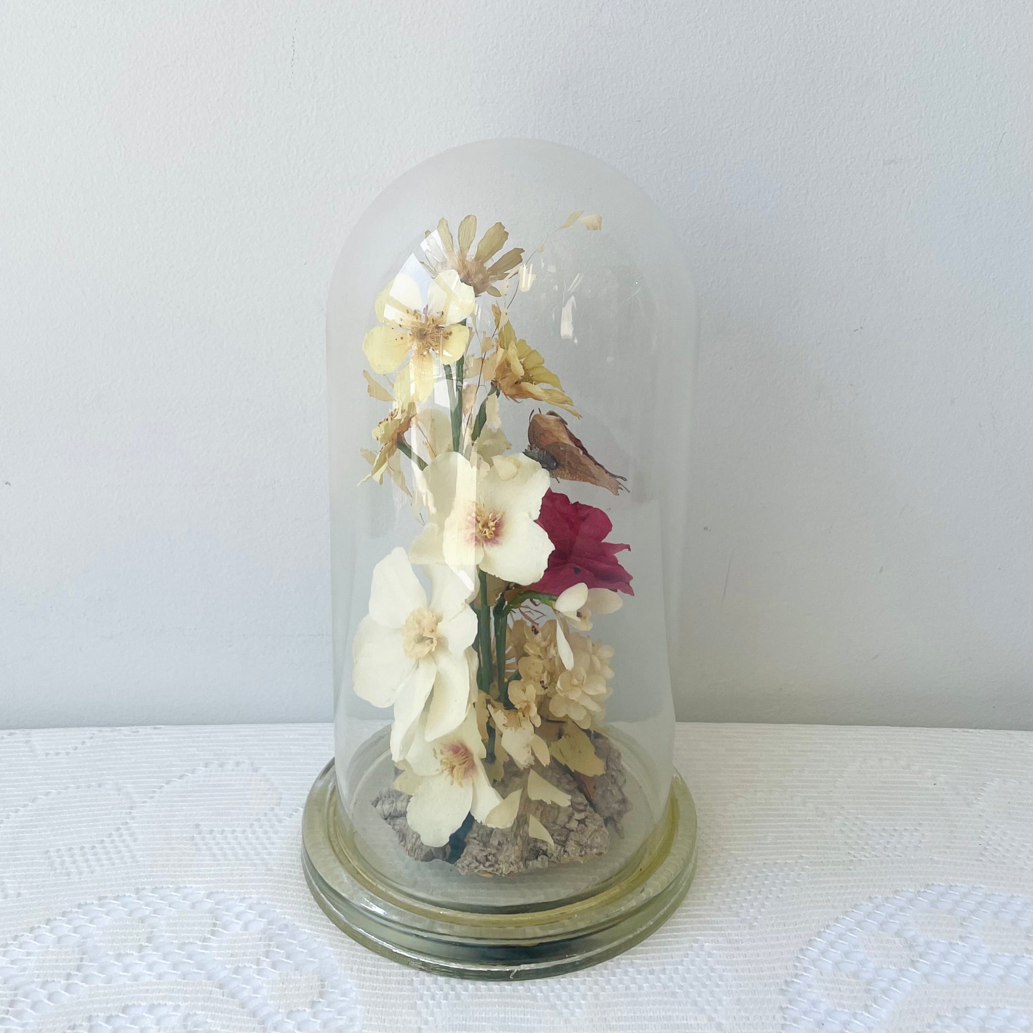 Vintage Preserved Flower Dome
