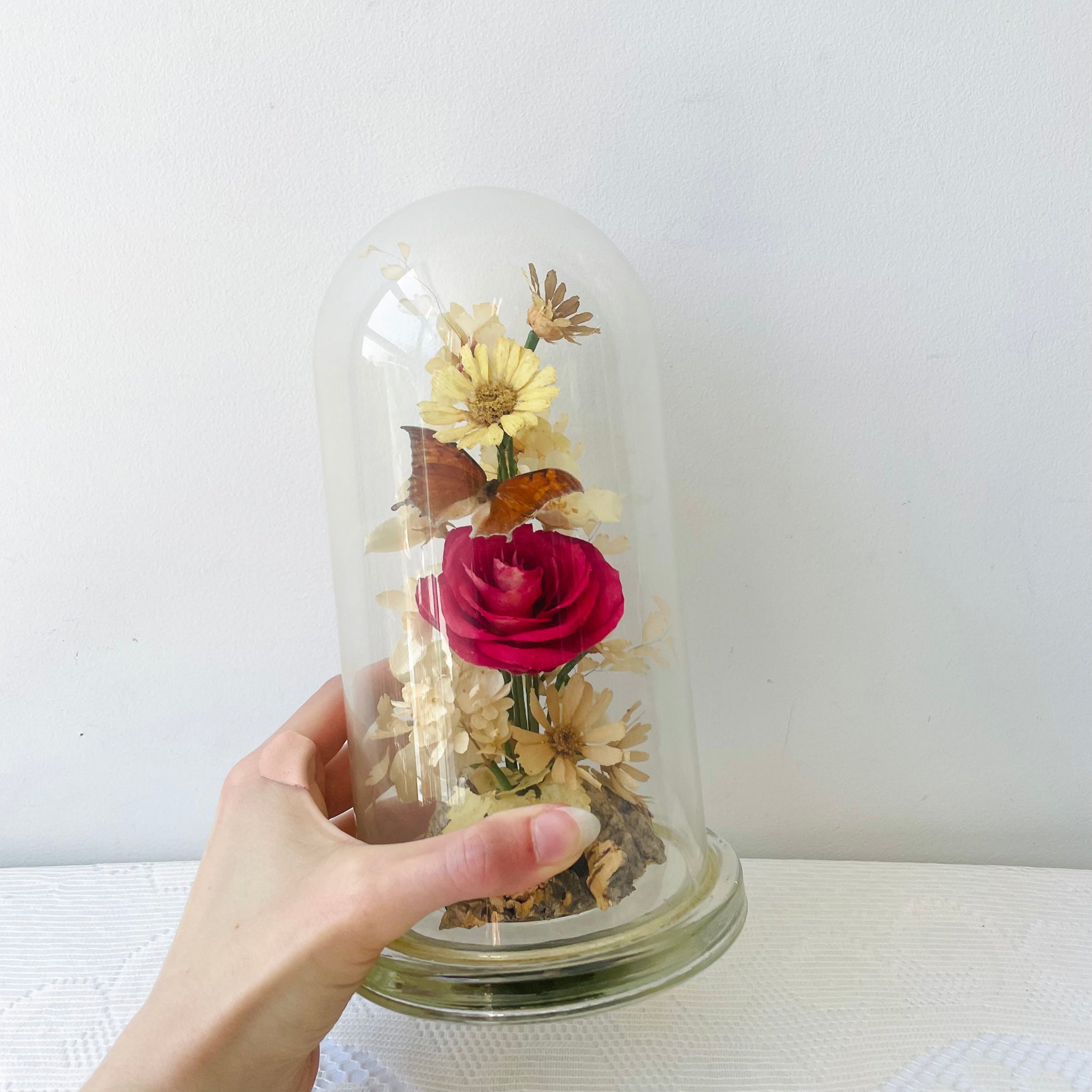 Vintage Preserved Flower Dome