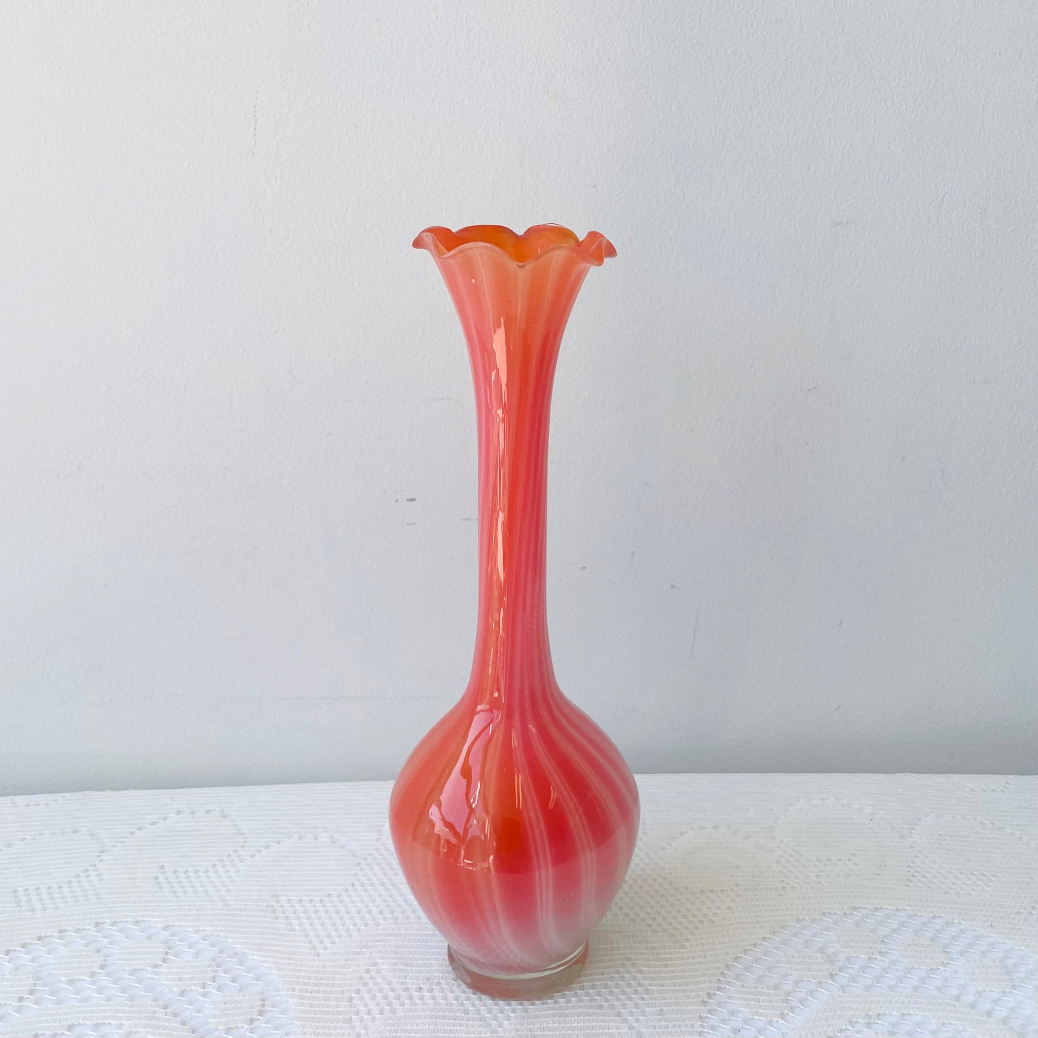 Vintage Melon Glass Vase