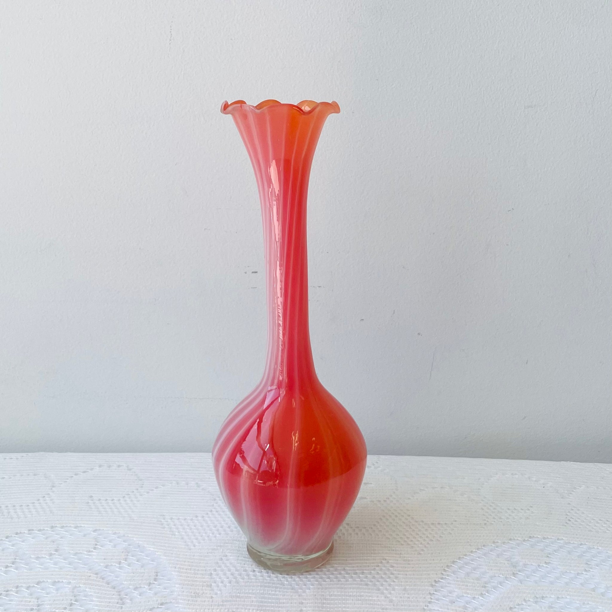 Vintage Melon Glass Vase