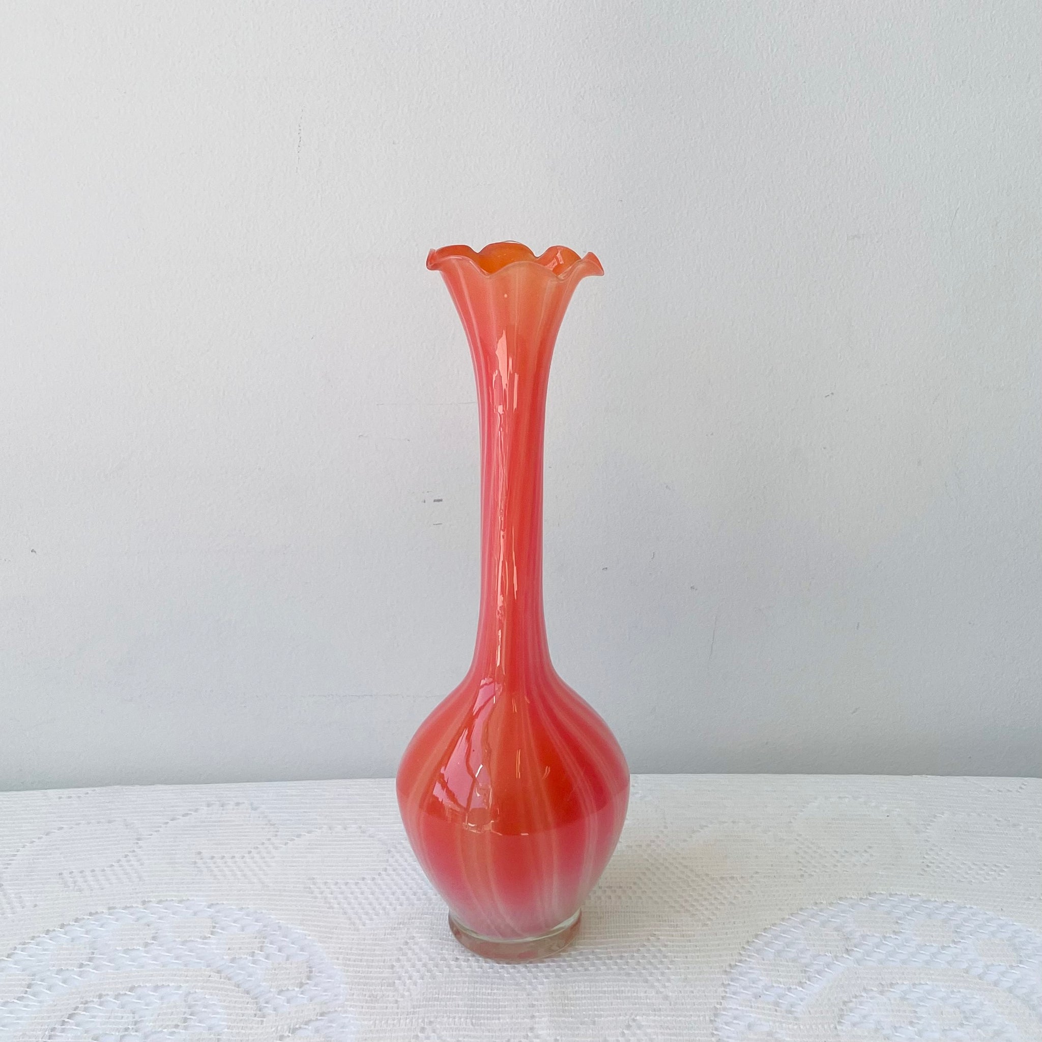 Vintage Melon Glass Vase