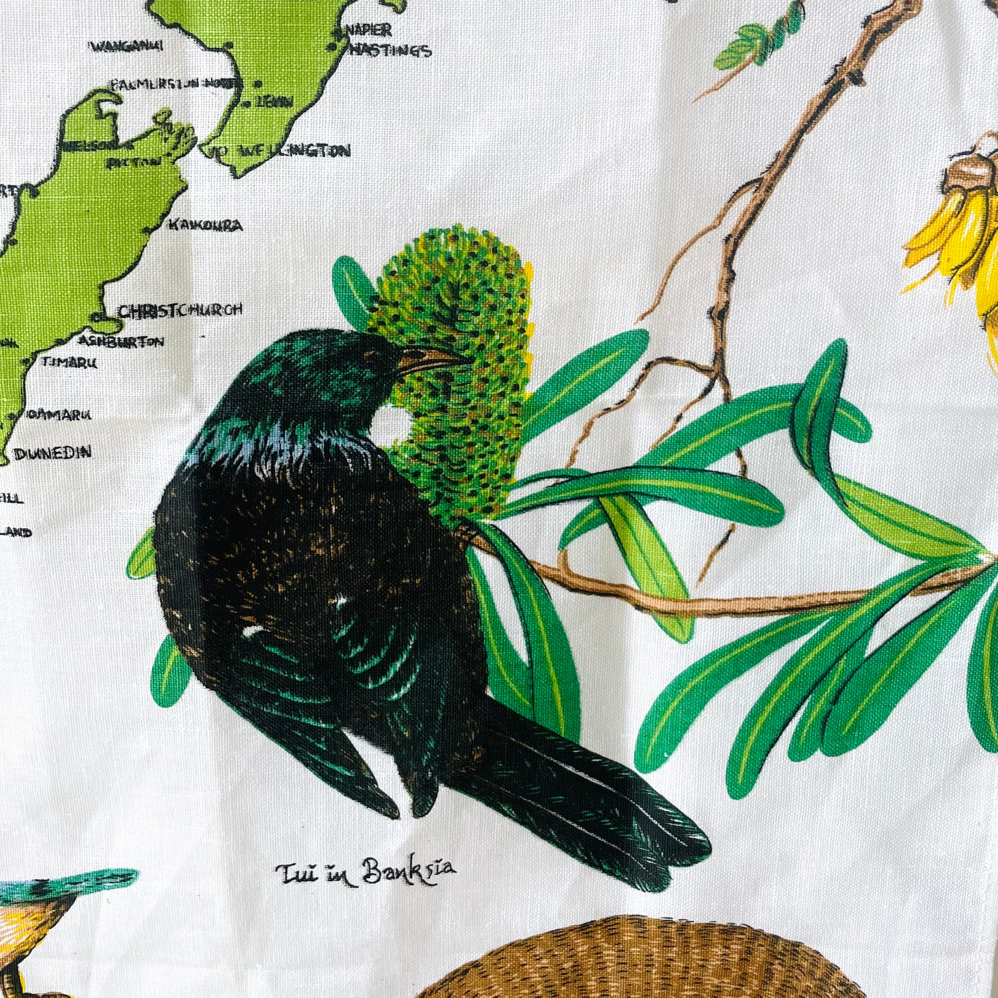 Vintage Linen New Zealand Tea Towel
