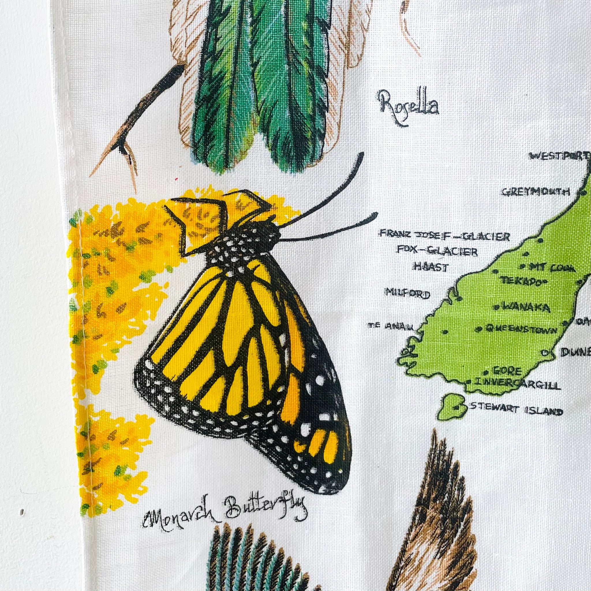 Vintage Linen New Zealand Tea Towel