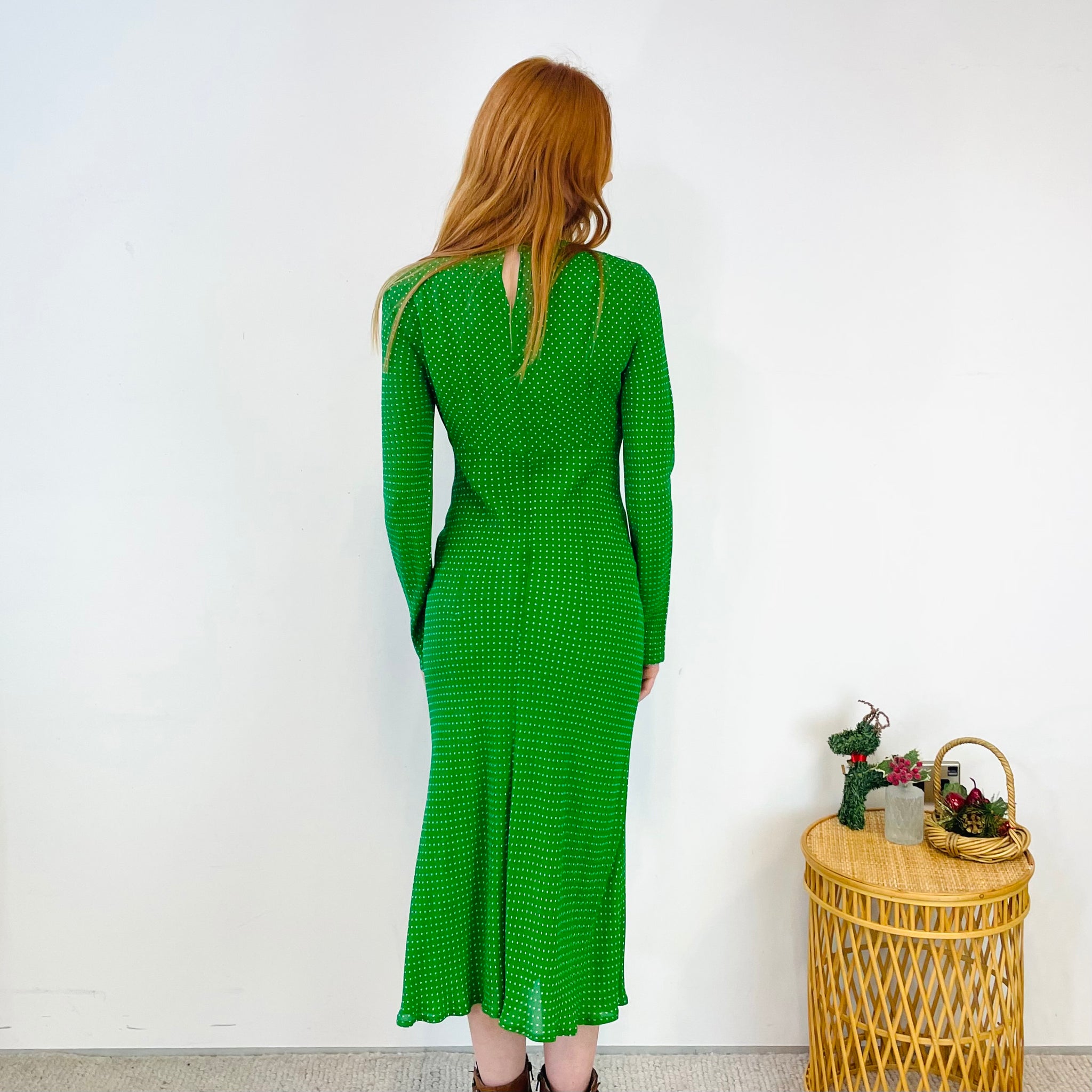 Kate Sylvester Polka Dot Maxi Dress (S)