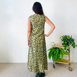 Vintage Metallic Maxi Dress (XS-S)