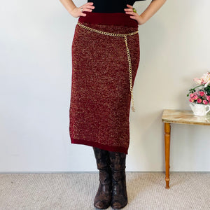 Sparkly Knit Midi Skirt (M)