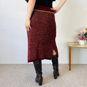 Sparkly Knit Midi Skirt (M)