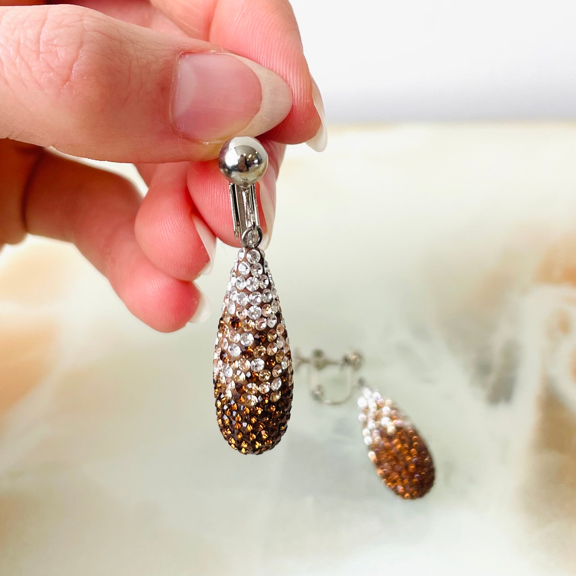 Vintage Sparkly Drop Earrings