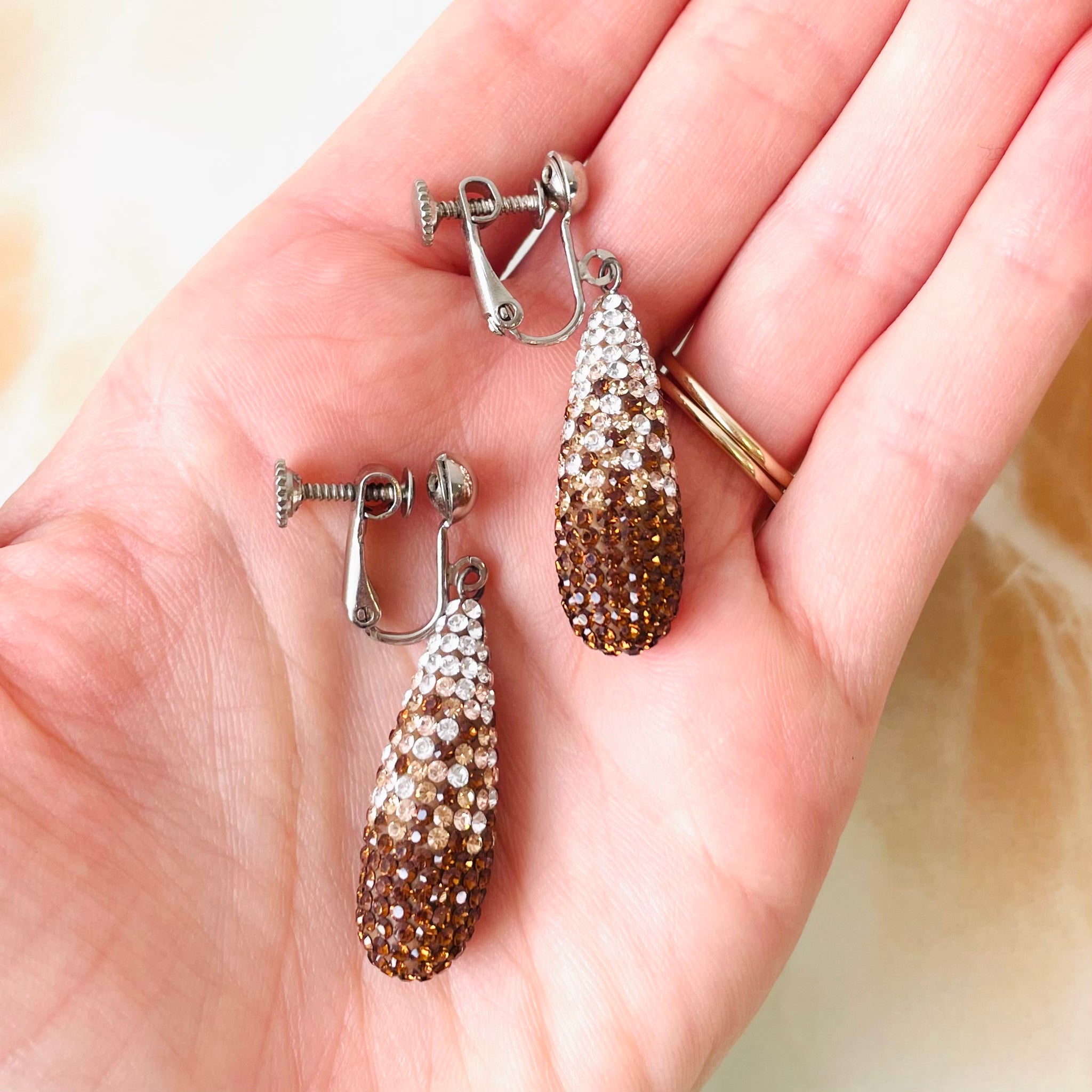 Vintage Sparkly Drop Earrings