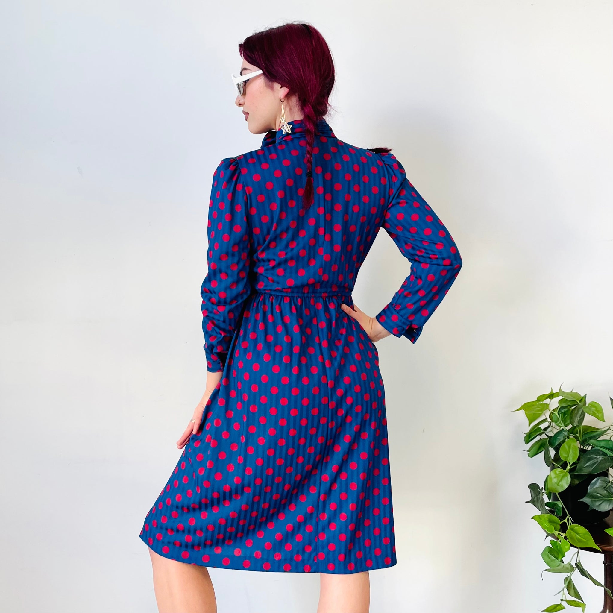 Vintage Polka Dot Dress (S)