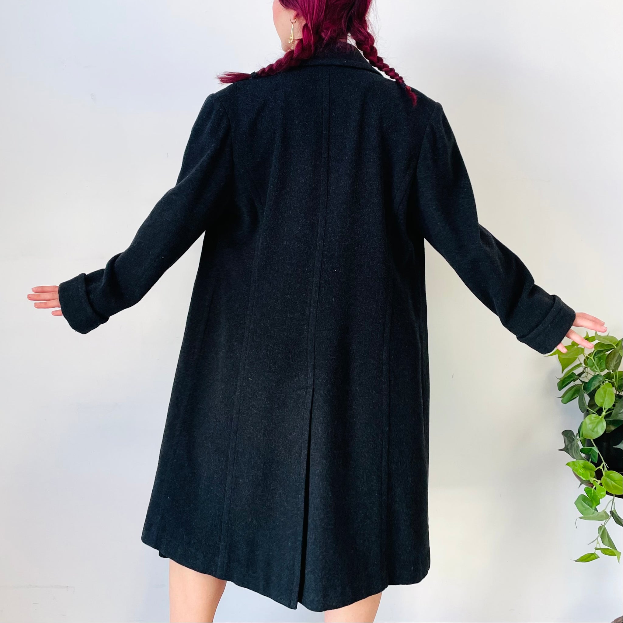 Vintage Wool and Cashmere Blend Long Coat (L)