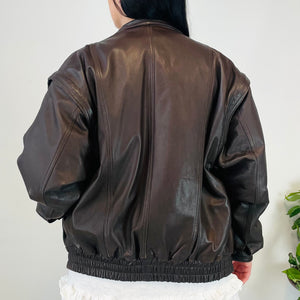 Vintage Adjustable Leather Jacket (M-L)