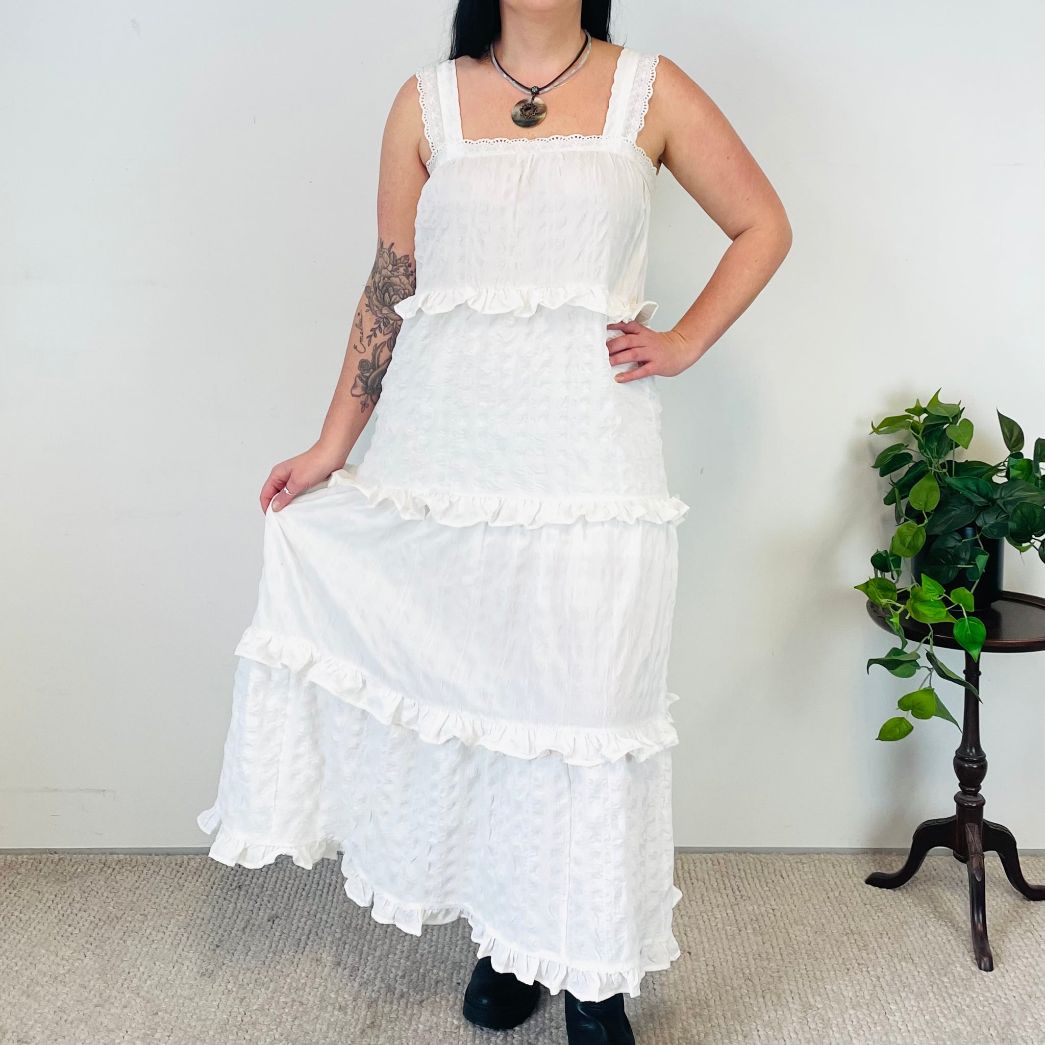 Ruffle Maxi Dress (M)