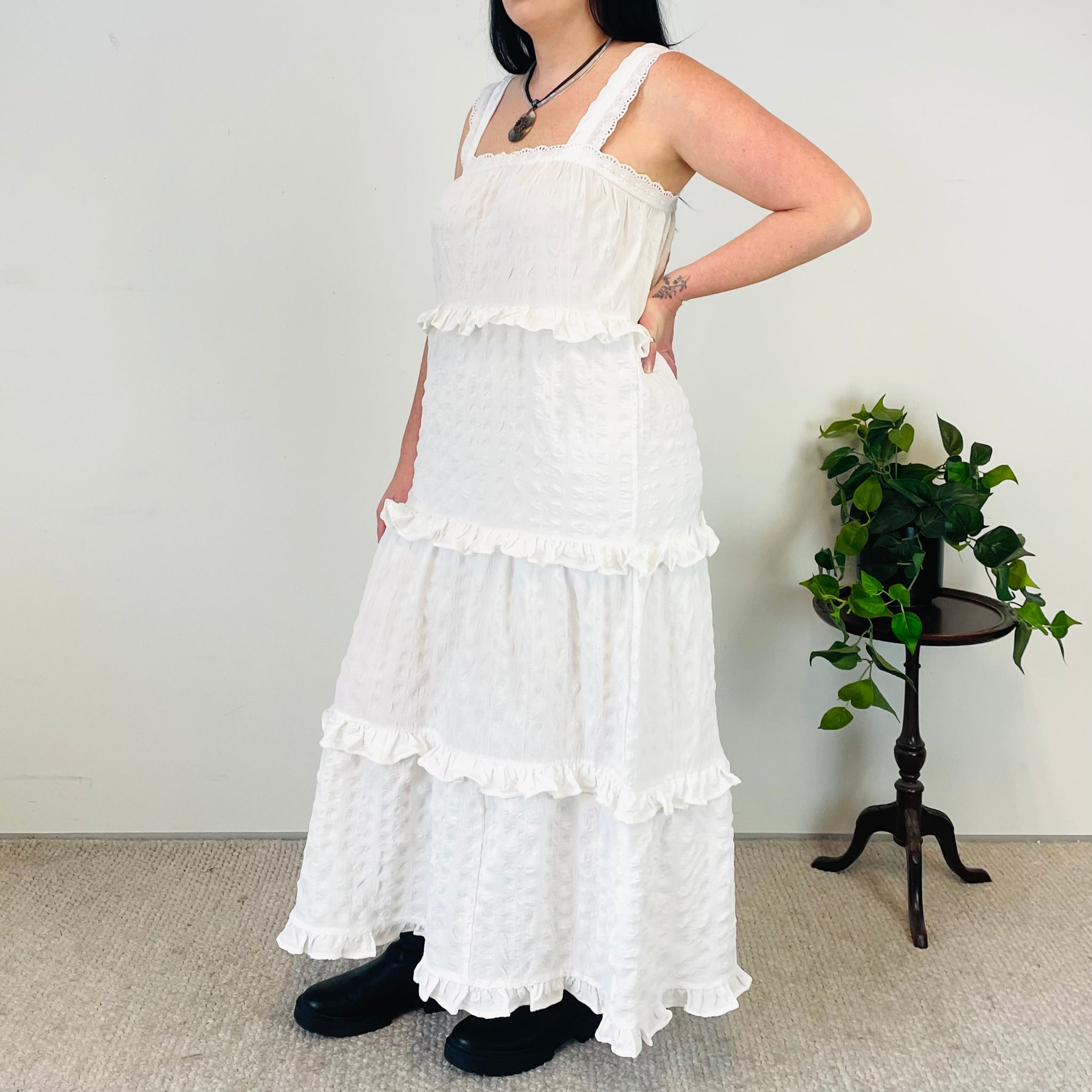 Ruffle Maxi Dress (M)