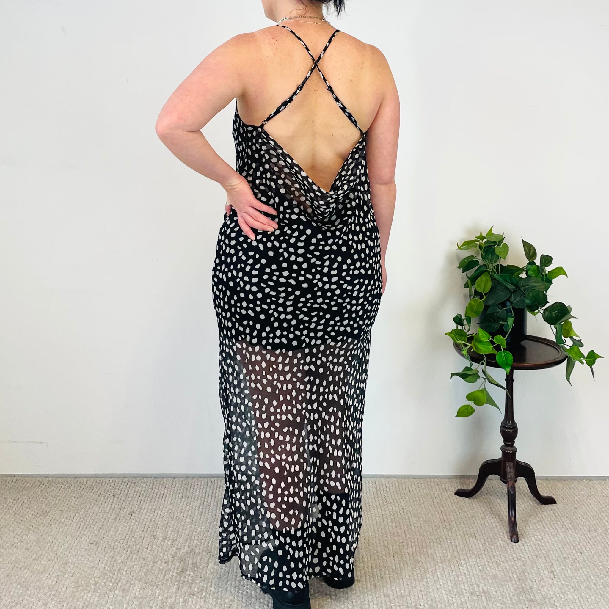 Drape Back Maxi Dress (XL)