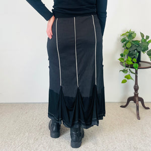 Vintage Patchwork Maxi Skirt (2XL)