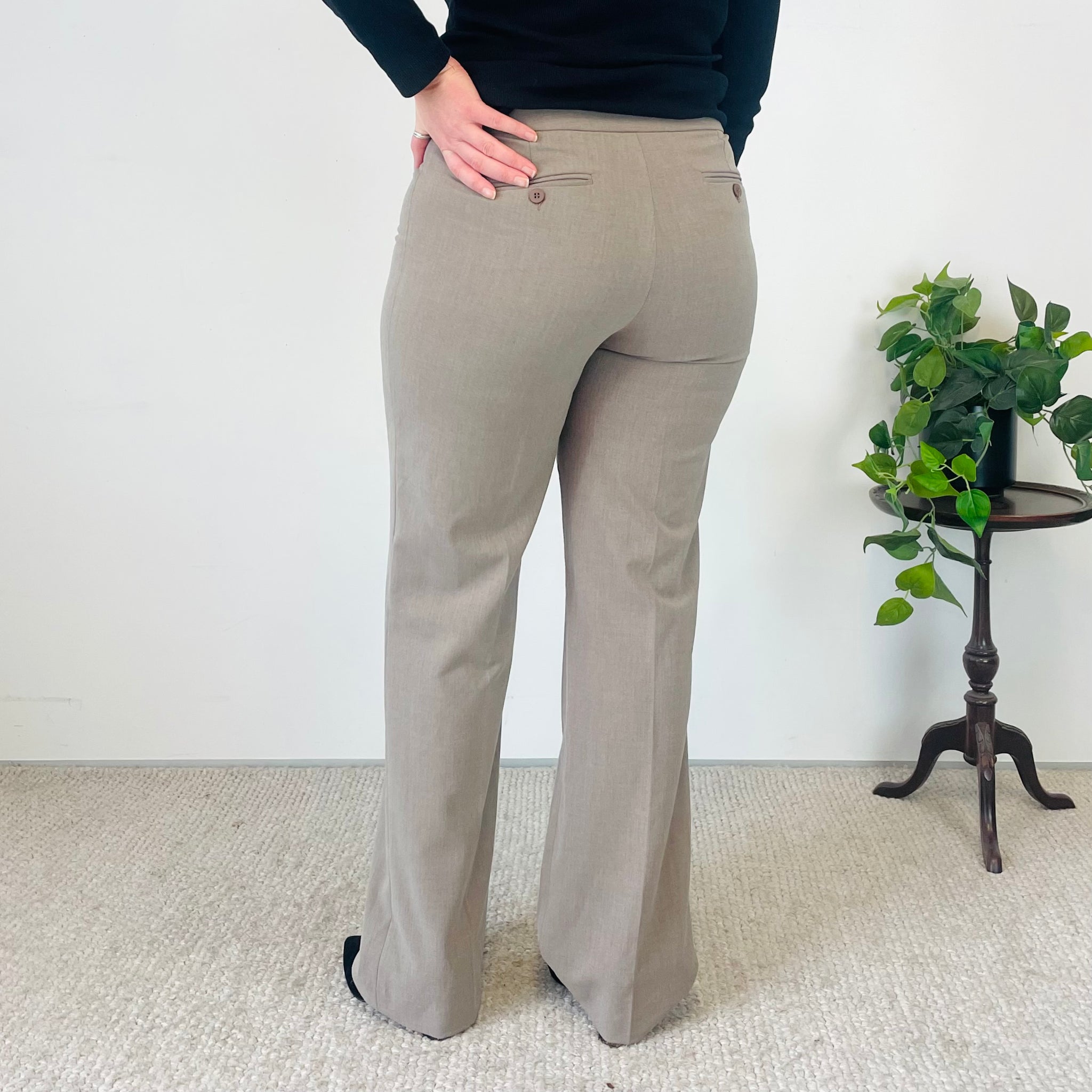 Flared Mid Rise Trousers (L)