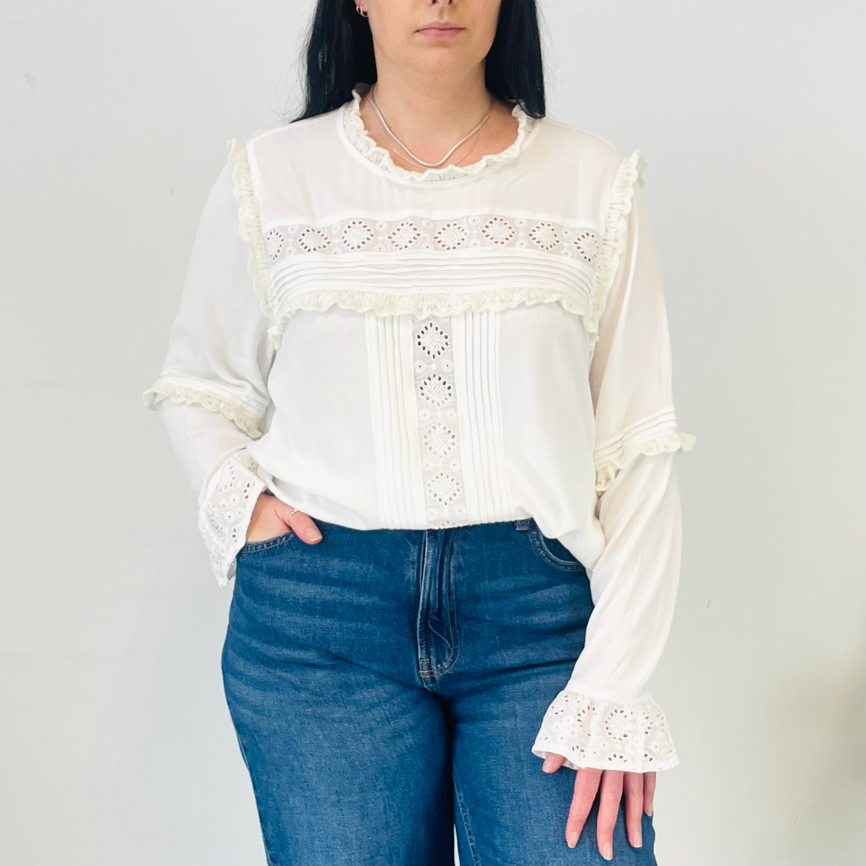 Lace Trim Blouse (2XL)