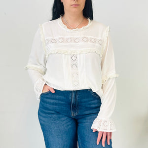 Lace Trim Blouse (2XL)