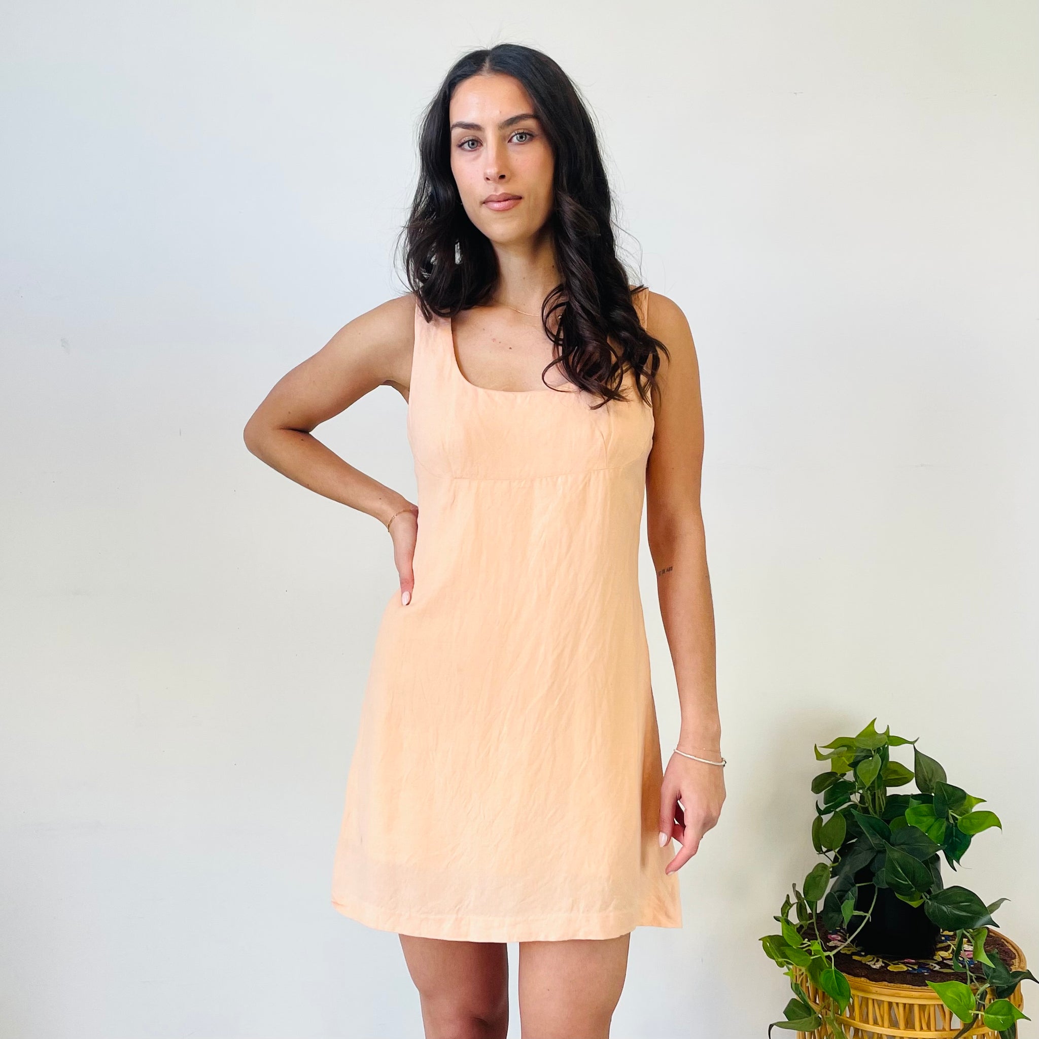 Ruby Linen Blend Mini Dress (10)